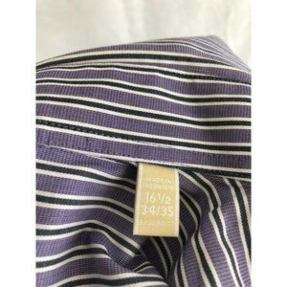 Michael Kors Men's Dress Shirt Striped Button-Down - Picture 12 of 12